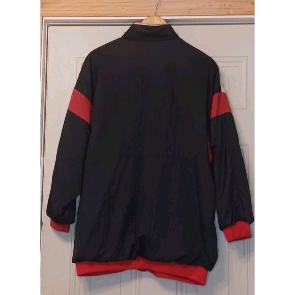 Womens Jacket XLarge Red/ Blue Striped Nautical Reversible 90s Vintage - Picture 5 of 5